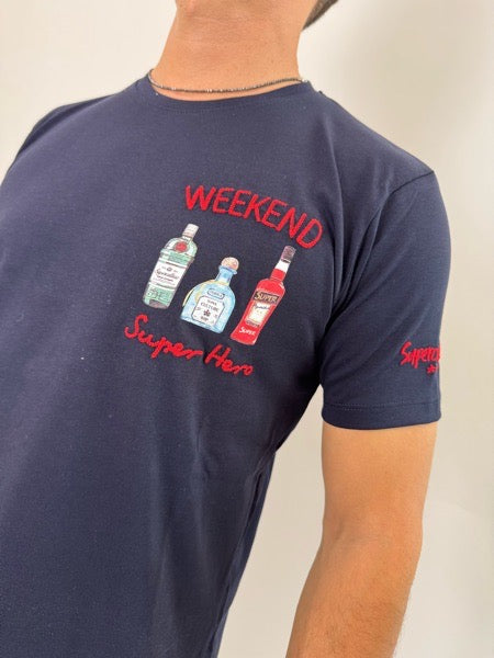 T-shirt Superculture Weekend super hero 3 Colori