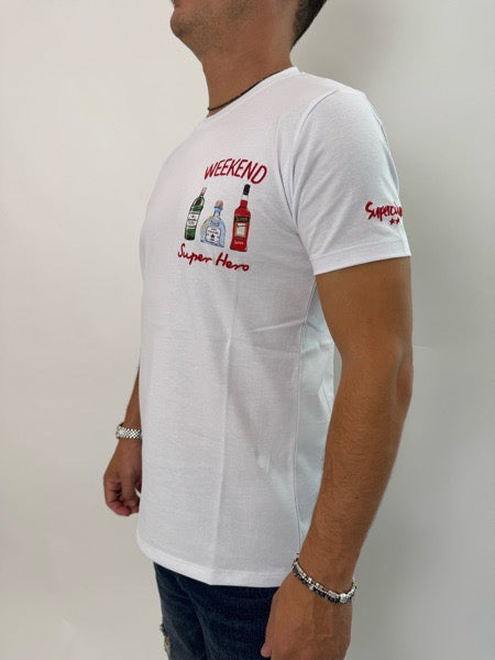 T-shirt Superculture Weekend super hero 3 Colori