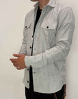 Camicia Overshirt Vintage Grigio perla