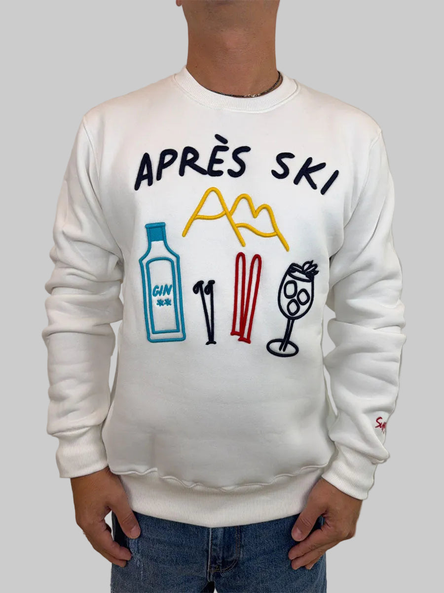 Felpa Superculture Clothing Après Ski blu o bianco