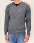 Pullover Griffai misto Cashmere collo a V 2 Colori