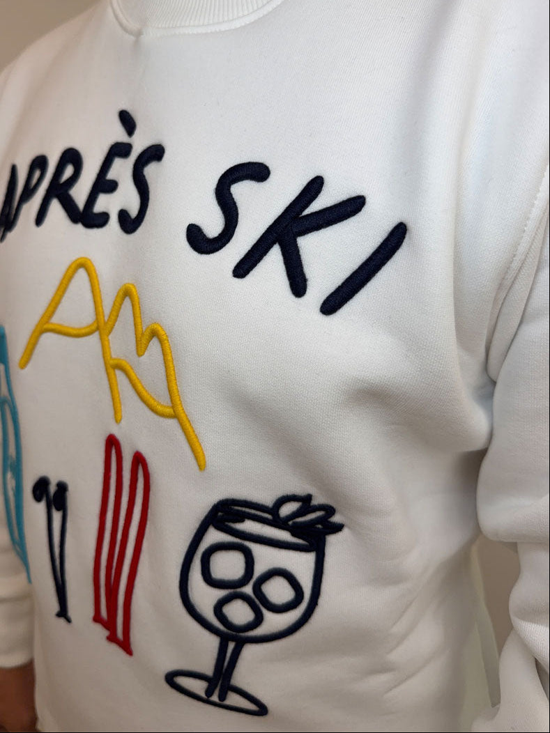 Felpa Superculture Clothing Après Ski blu o bianco