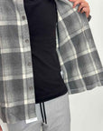 Camicia Overshirt Seinse a quadri grigio