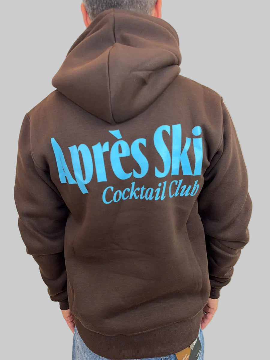 Felpa Superculture Clothing Après Ski blu o marrone con cappuccio