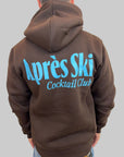 Felpa Superculture Clothing Après Ski blu o marrone con cappuccio