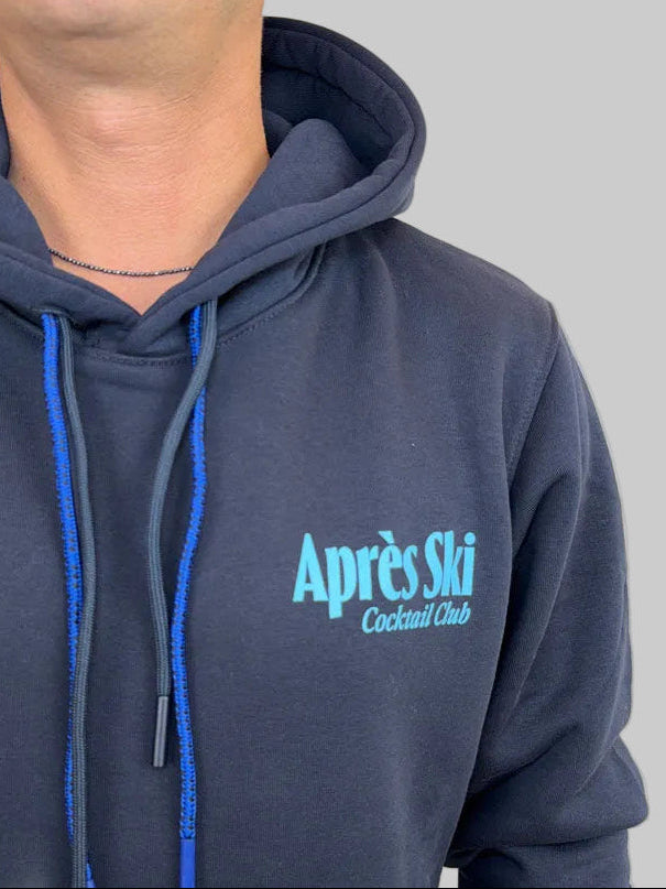 Felpa Superculture Clothing Après Ski blu o marrone con cappuccio