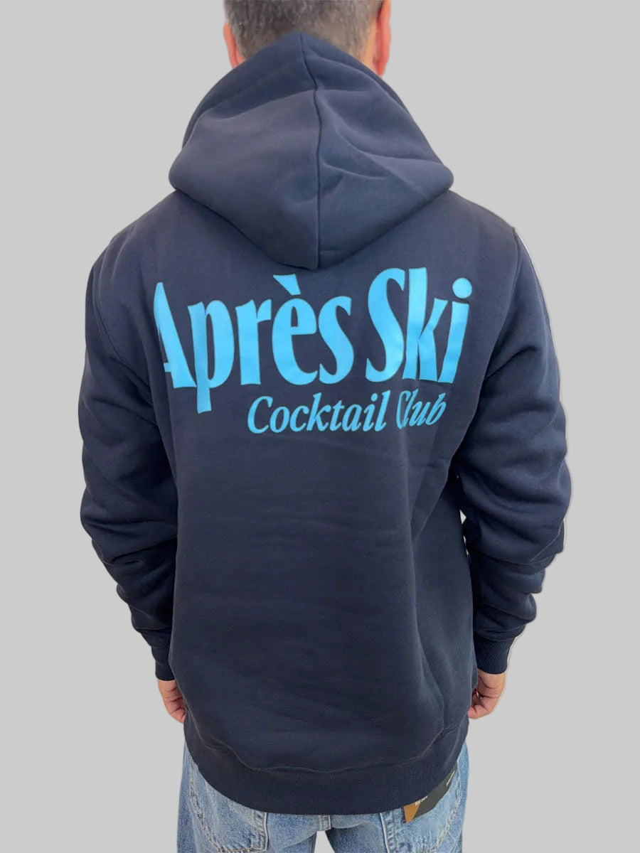 Felpa Superculture Clothing Après Ski blu o marrone con cappuccio
