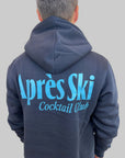 Felpa Superculture Clothing Après Ski blu o marrone con cappuccio