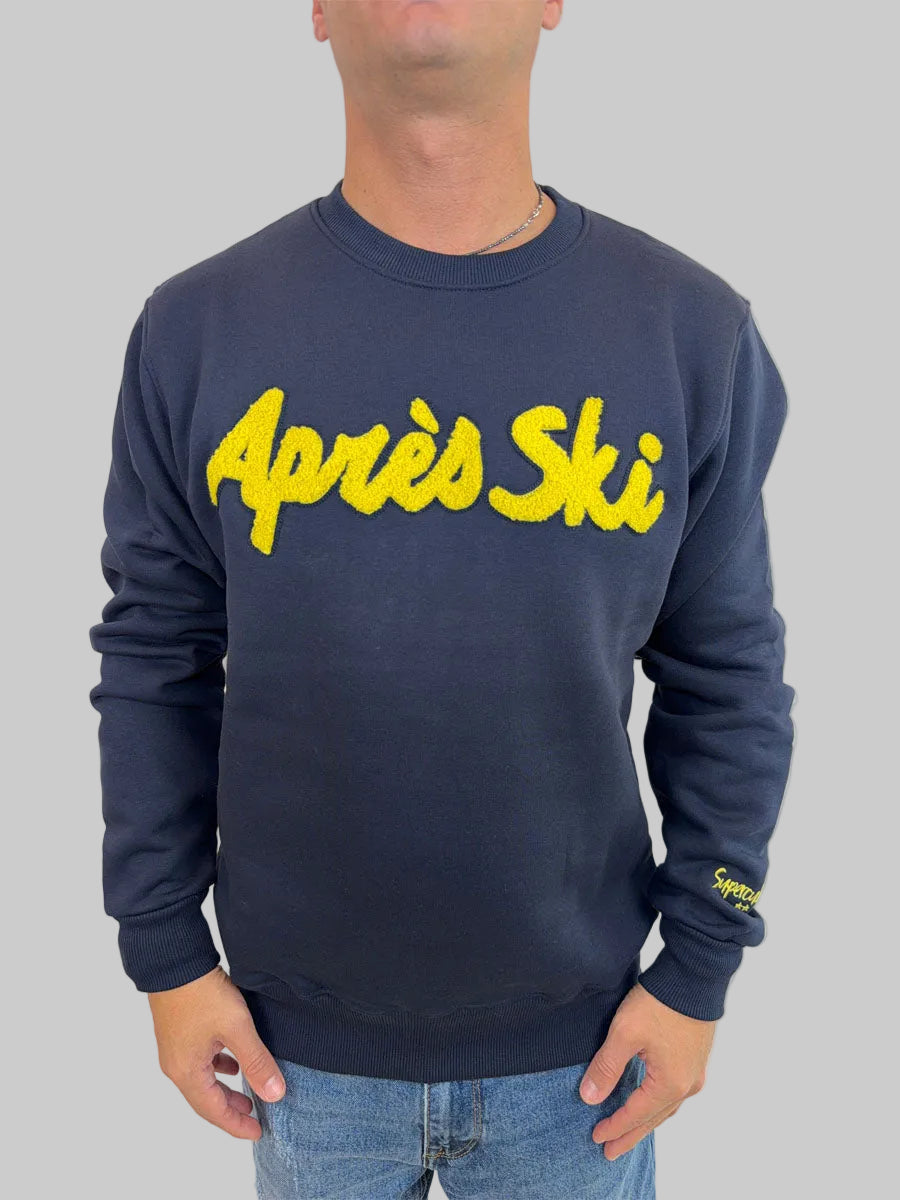 Felpa Superculture Clothing Après Ski Colore Blu
