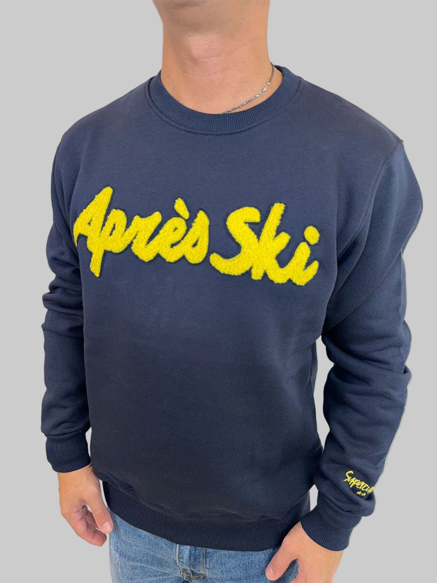 Felpa Superculture Clothing Après Ski Colore Blu