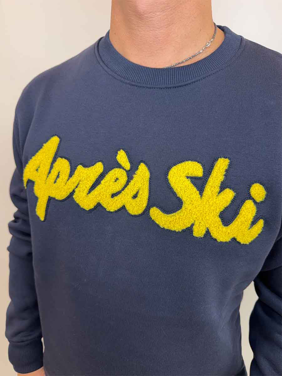 Felpa Superculture Clothing Après Ski Colore Blu