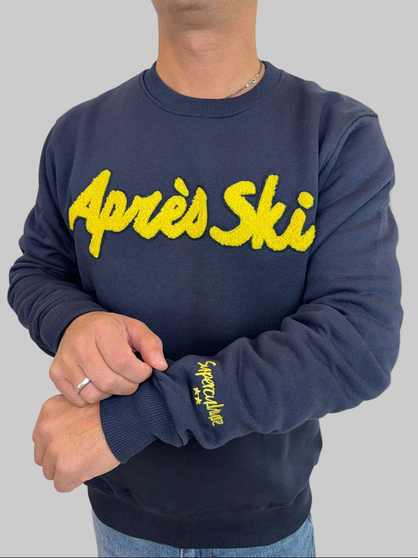 Felpa Superculture Clothing Après Ski Colore Blu