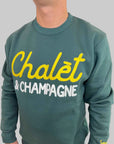 Felpa Superculture Clothing Chalèt e Champagne verde o nero