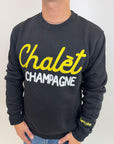 Felpa Superculture Clothing Chalèt e Champagne verde o nero