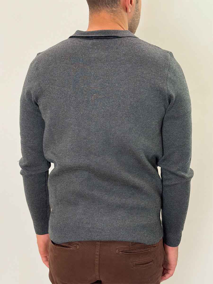 Cardigan Griffai con colletto e taschini 2 colori