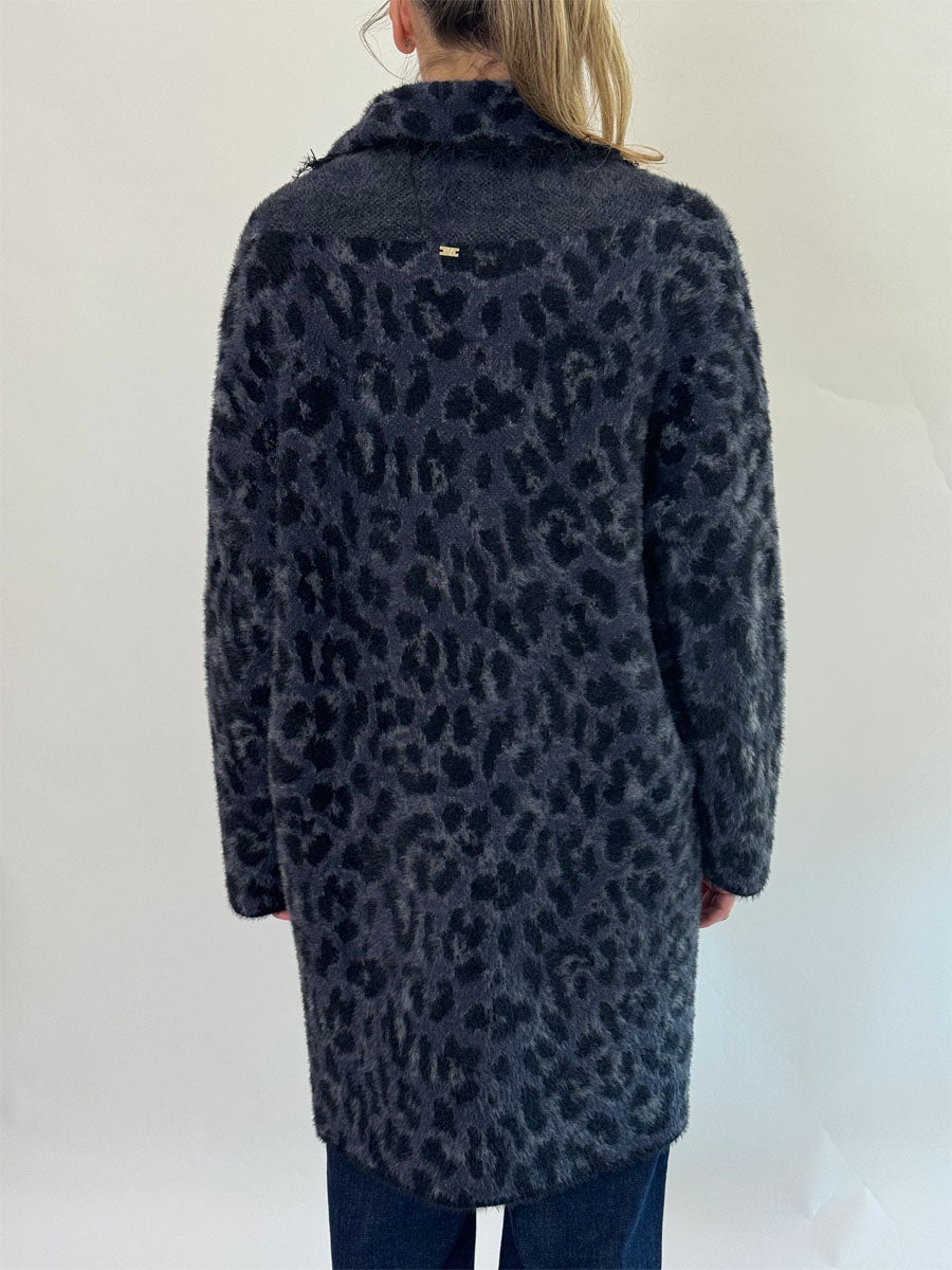 Cappotto Griffai in maglia maculato