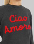 Pullover Superculture Clothing Ciao Amore Bianco o Nero
