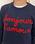 Pullover Superculture Clothing Bonjour l'amour blu