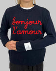 Pullover Superculture Clothing Bonjour l'amour blu