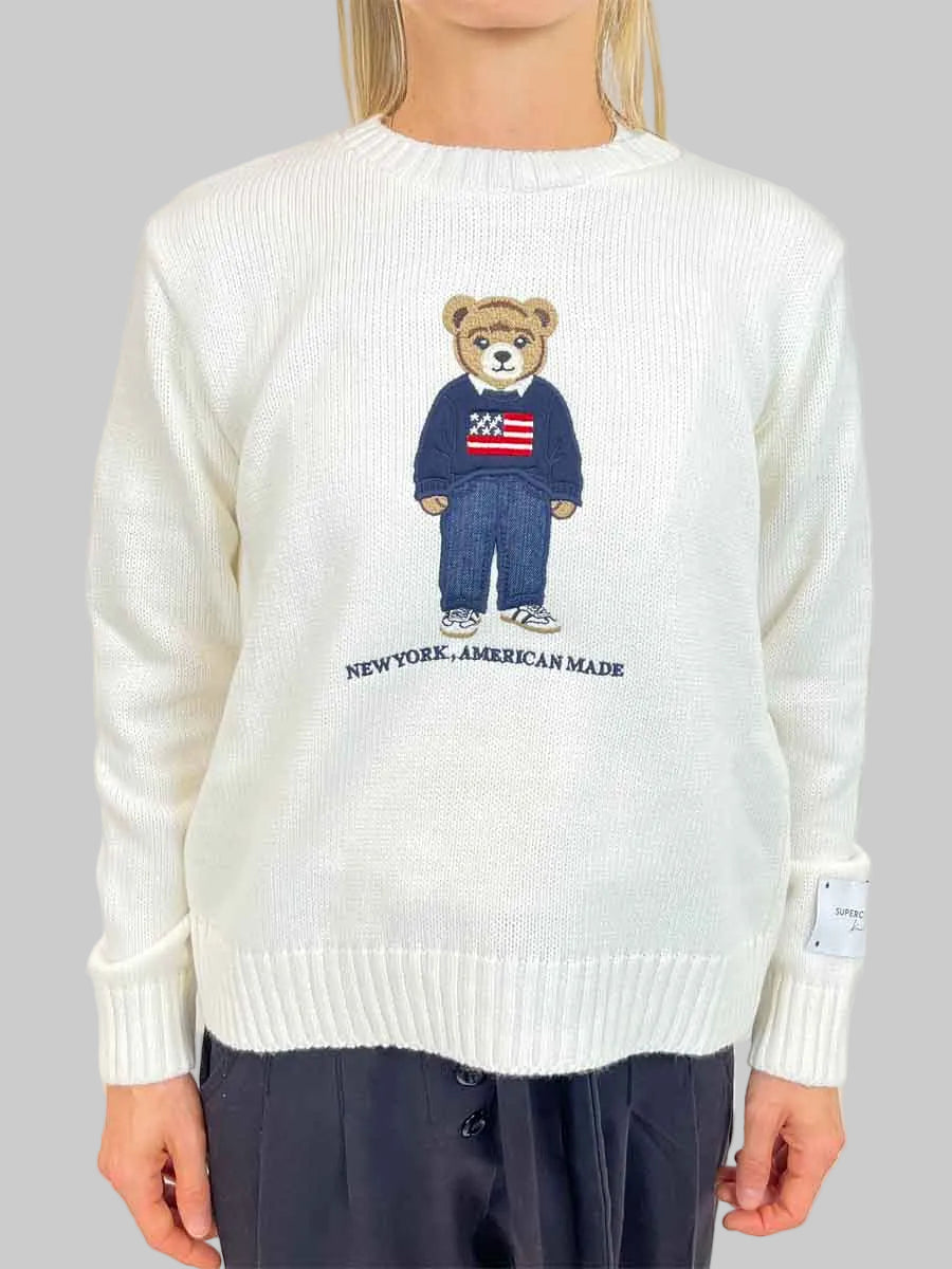 Pullover Superculture Clothing Orso in 3 colori a scelta