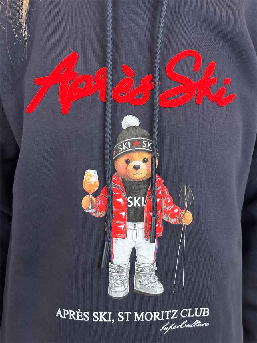Felpa Superculture Clothing Après Ski Orso in 4 colori a scelta