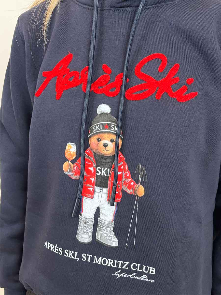 Felpa Superculture Clothing Après Ski Orso in 4 colori a scelta