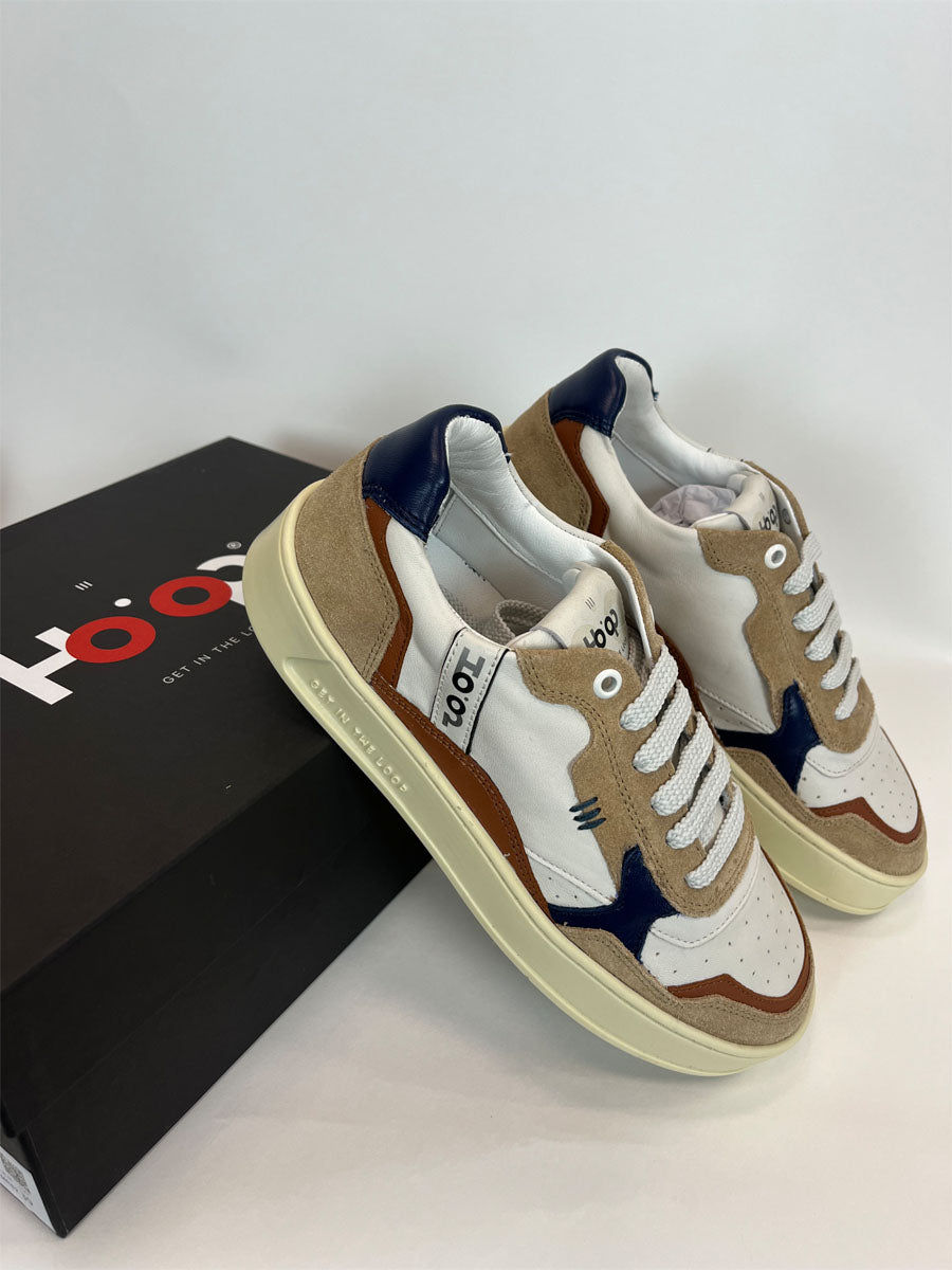 Sneaker Ho'op White Blu Brown