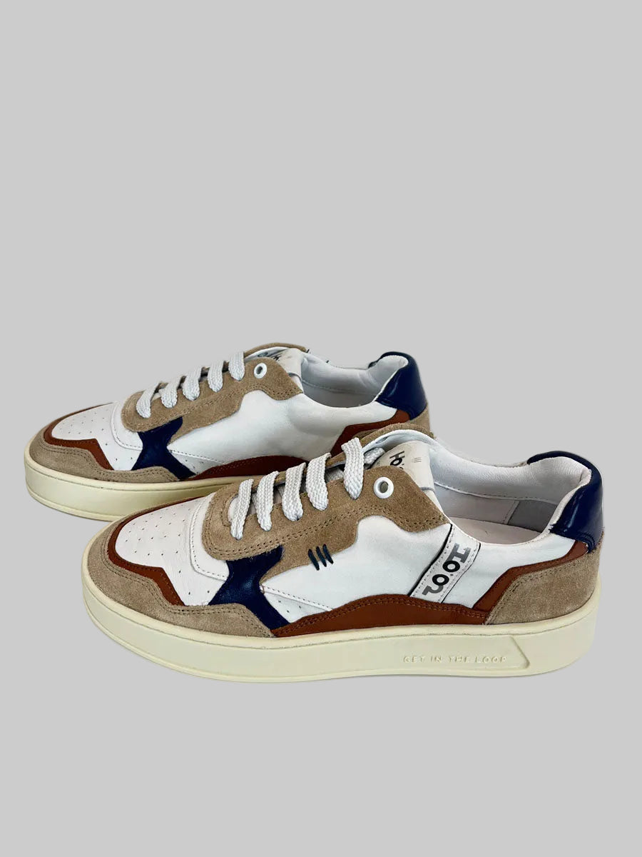 Sneaker Ho'op White Blu Brown