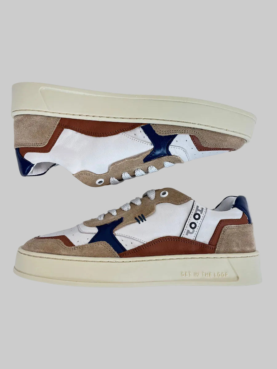 Sneaker Ho'op White Blu Brown