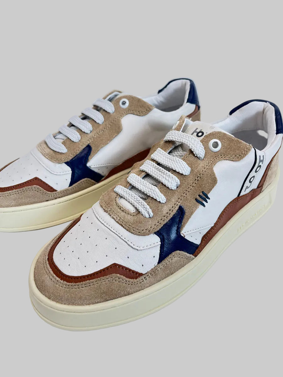 Sneaker Ho'op White Blu Brown