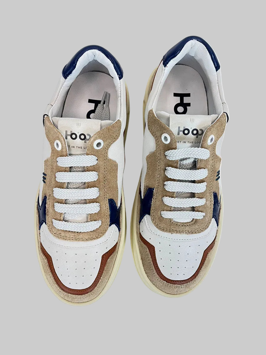 Sneaker Ho'op White Blu Brown