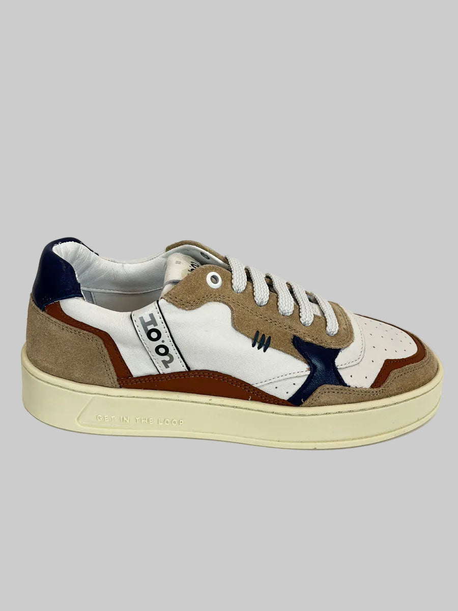 Sneaker Ho'op White Blu Brown
