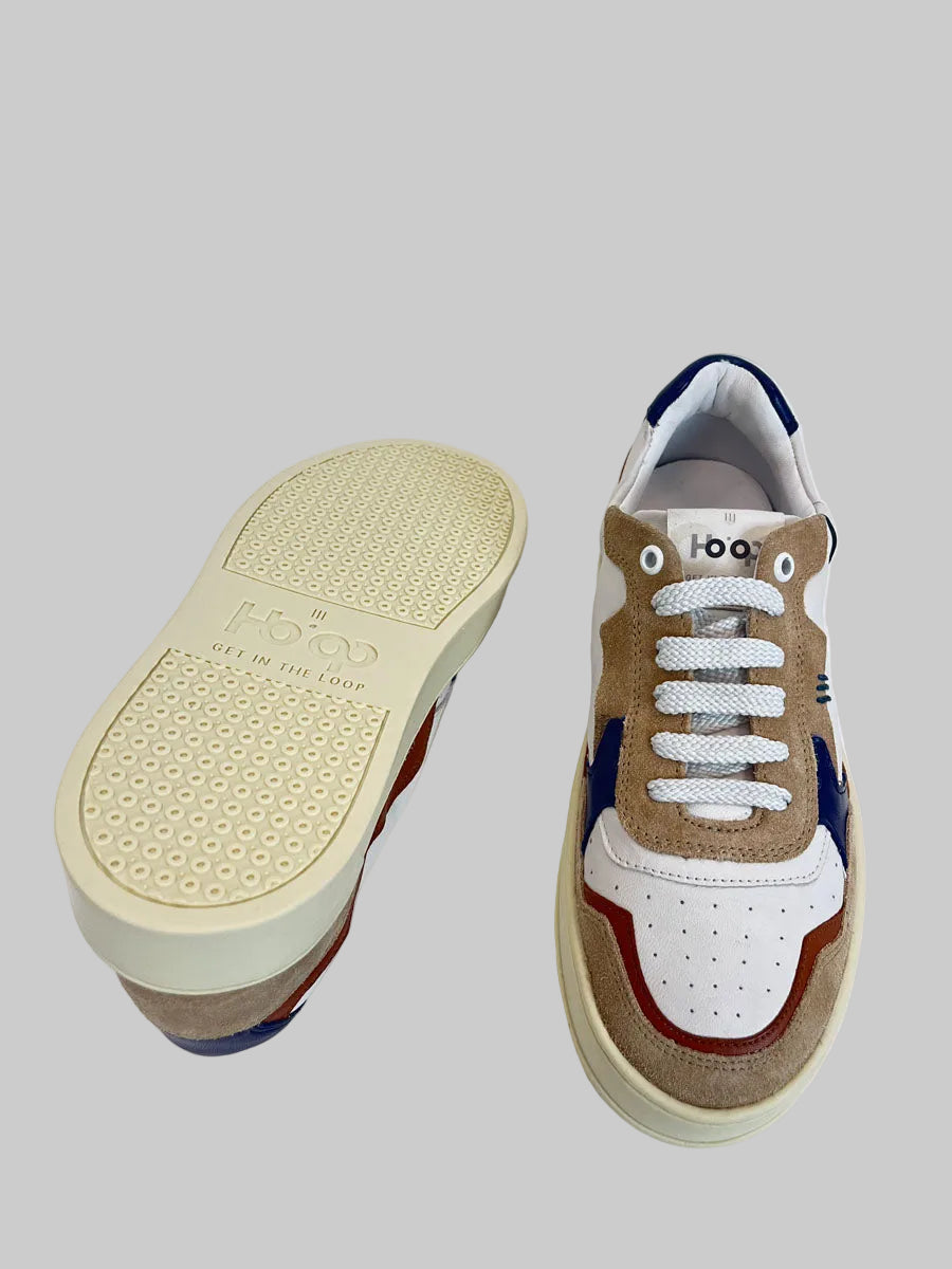 Sneaker Ho'op White Blu Brown
