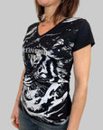 T-shirt donna Plein Sport Swim con stampa tigre e logo argento