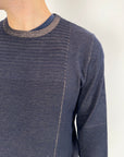 Pullover Griffai blu e cammello