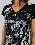 T-shirt donna Plein Sport Swim con stampa tigre e logo argento