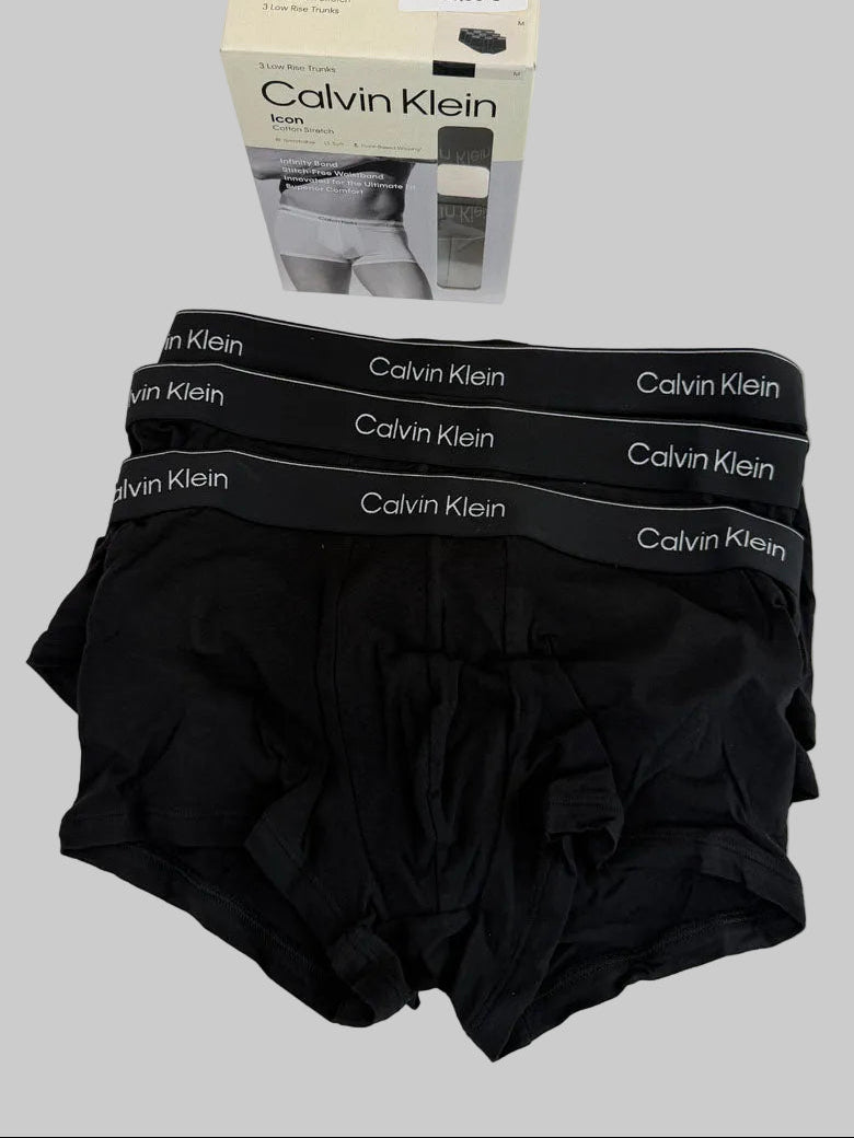 3 Boxer Calvin Klein Nero elastico Nero
