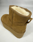 Stivale Ugg Classic mini con plateau cammello