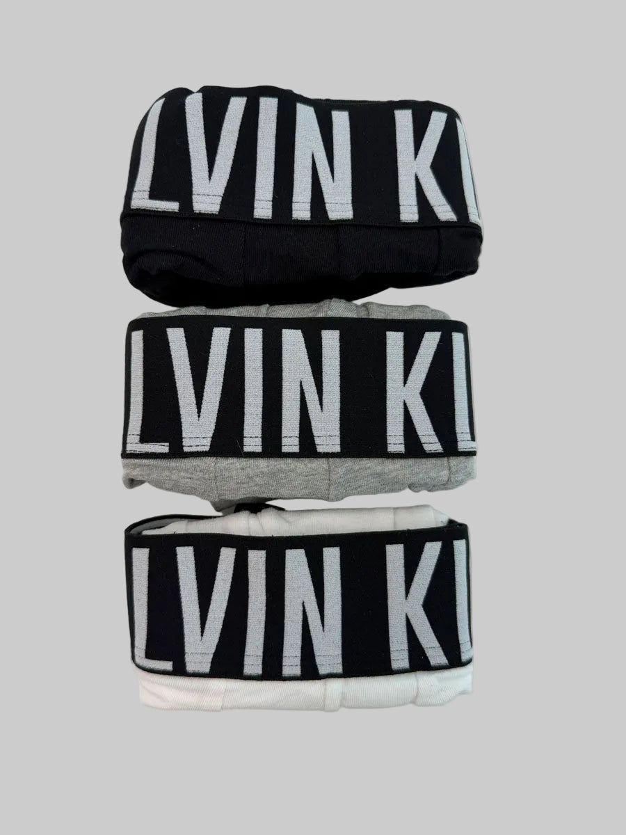 3 Boxer Calvin Klein 1 Bianco 1 Nero e 1 Grigio