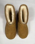 Stivale Ugg Classic mini con plateau cammello