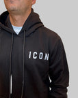Felpa Icon cappuccio con logo bianco o nero