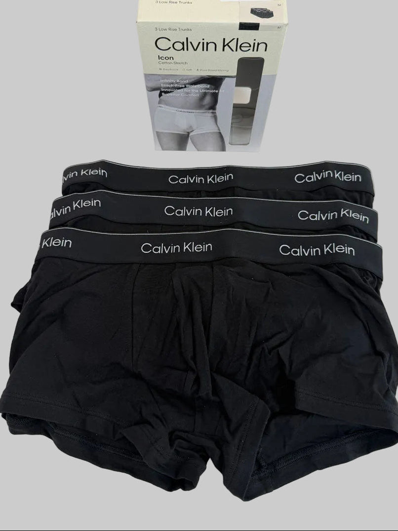 3 Boxer Calvin Klein Nero elastico Nero