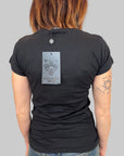 T-shirt donna Plein Sport Swim nero con logo bianco