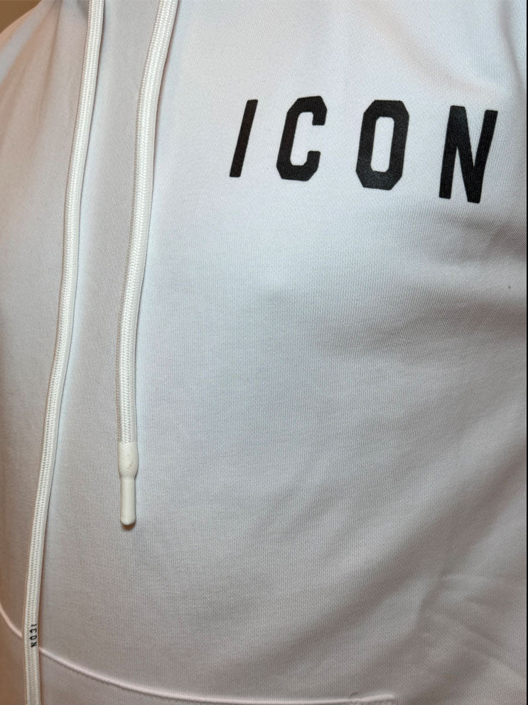 Felpa Icon cappuccio con logo bianco o nero