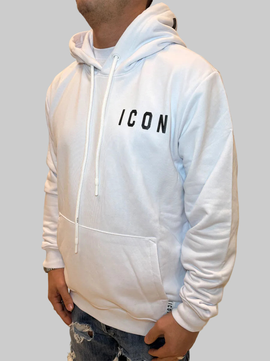 Felpa Icon cappuccio con logo bianco o nero