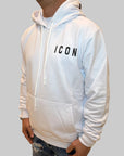 Felpa Icon cappuccio con logo bianco o nero