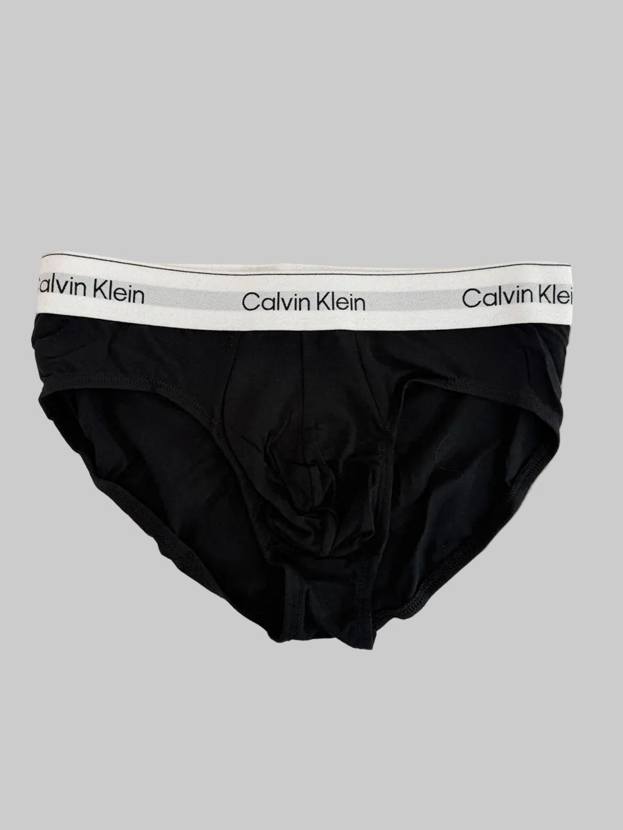 3 Slip Calvin Klein Nero elastico Bianco