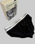 3 Slip Calvin Klein Nero elastico Bianco