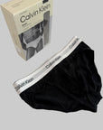 3 Slip Calvin Klein Nero elastico Bianco
