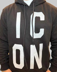 Felpa Icon cappuccio con logo centrale